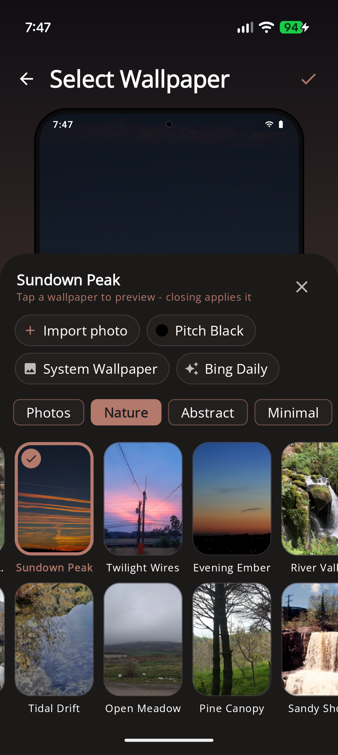 Wallpaper catalog